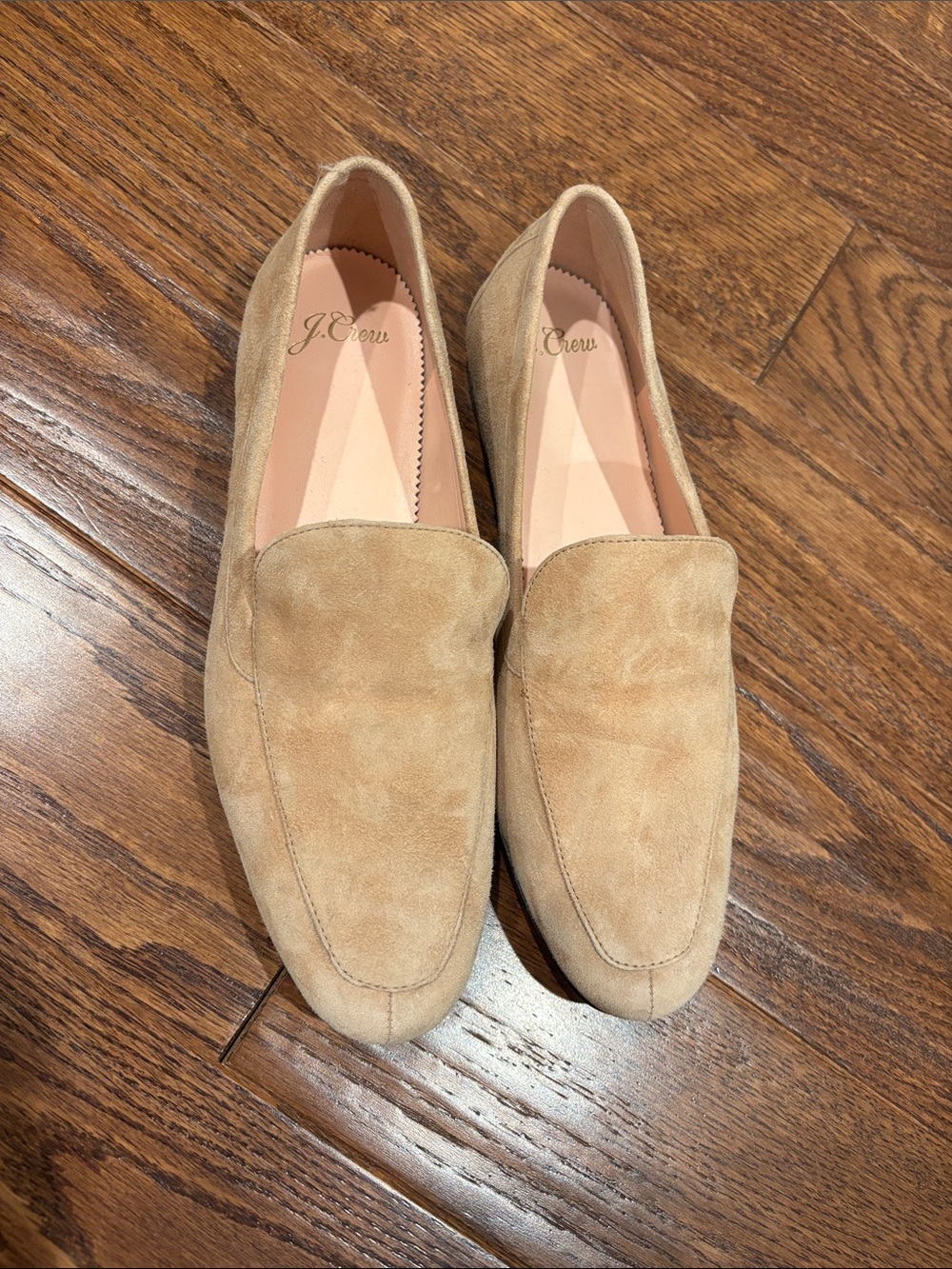 J. Crew Woman’s Suede Slip-On Loafers in Tan